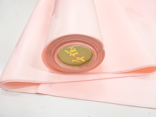  アンティーク　菊に桐模様織り出し　長襦袢地反物